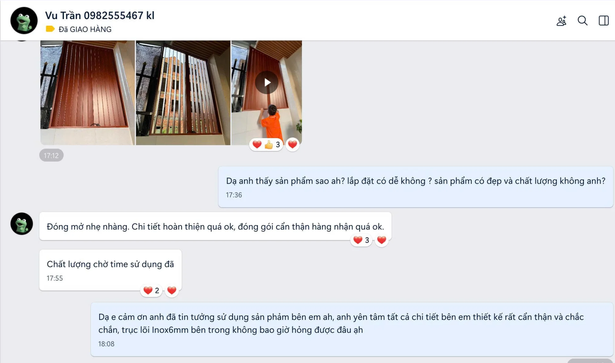 phản hồi khách hàng